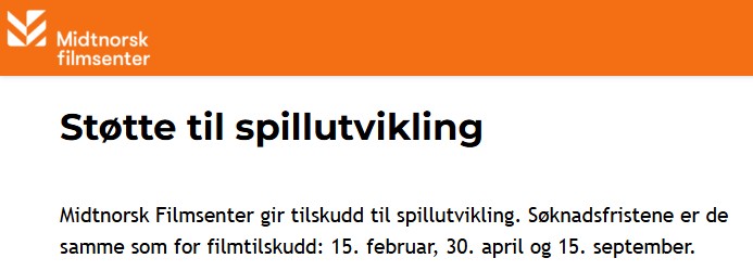 Støtte til spillutvikling