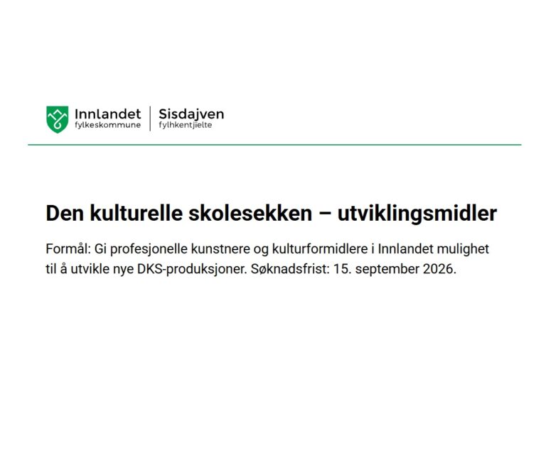 Den kulturelle skolesekken – utviklingsmidler