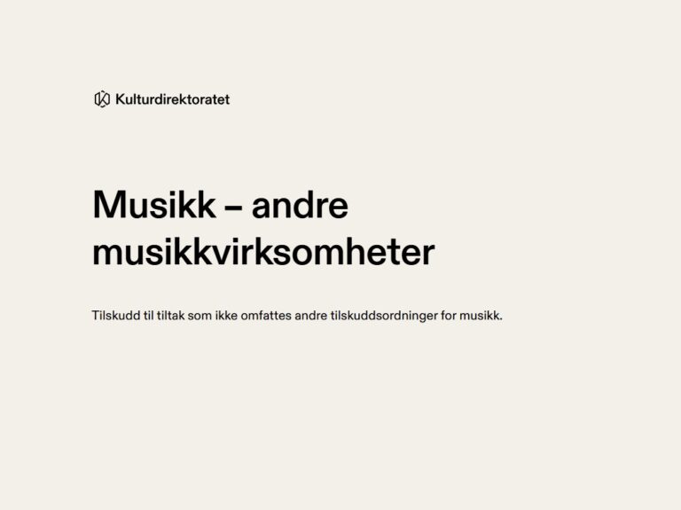 Musikk – andre musikkvirksomheter