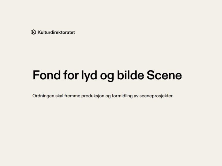 Fond for lyd og bilde Scene