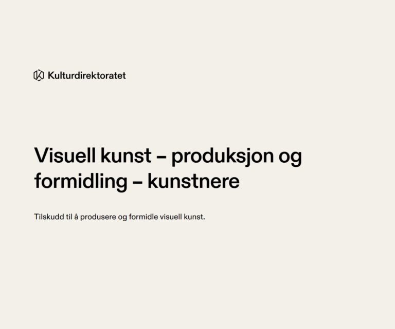 Visuell kunst – produksjon og formidling – kunstnere