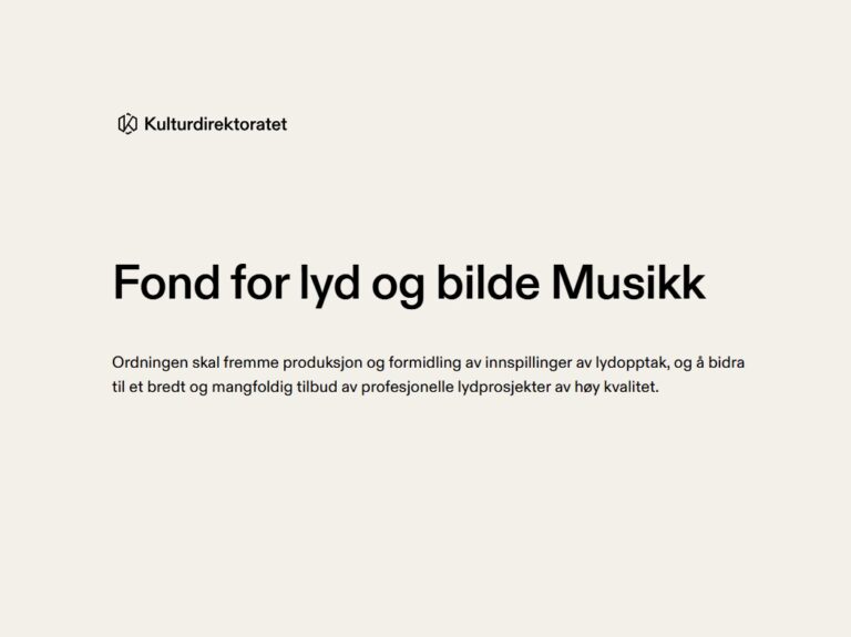 Fond for lyd og bilde Musikk