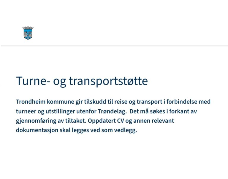 Turne- og transportstøtte